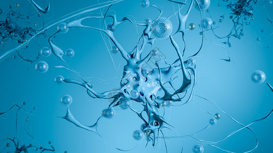神经突触神经细胞场景设计图片