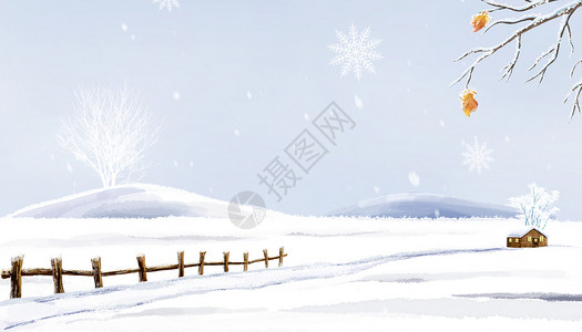 冬天小雪季节高清图片素材