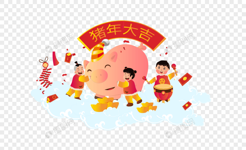 财神猪图片