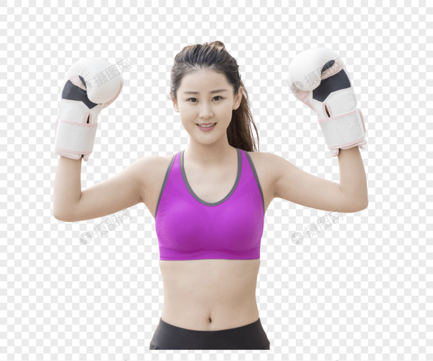 户外运动健身女性拳击图片