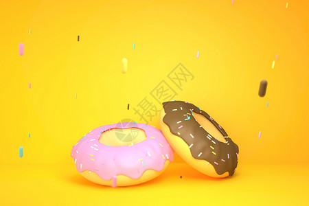 净味两个甜甜圈设计图片