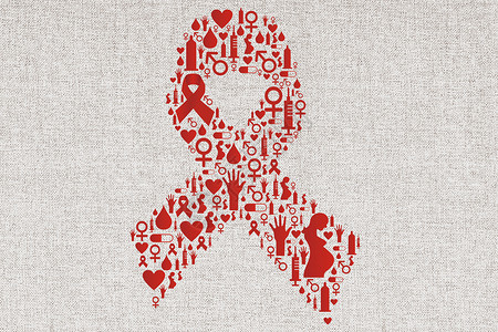 癌症早预防艾滋病设计图片