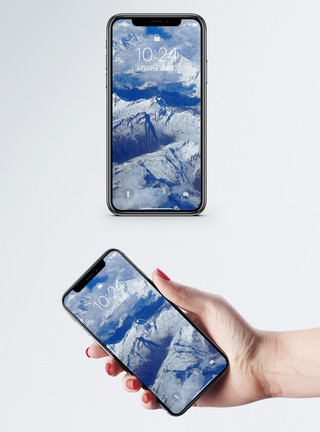 山壁纸高山雪景手机壁纸模板