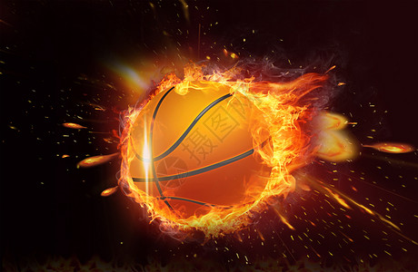 篮球之夜火焰字国际篮球日设计图片