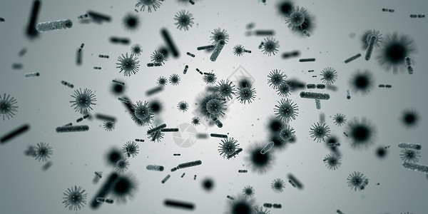 感染病毒细菌病毒场景设计图片