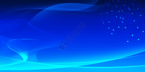 蓝色科技商务背景背景图片