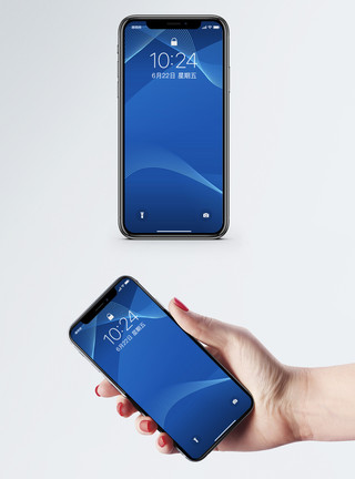 蓝色科技手机科技线条手机壁纸模板