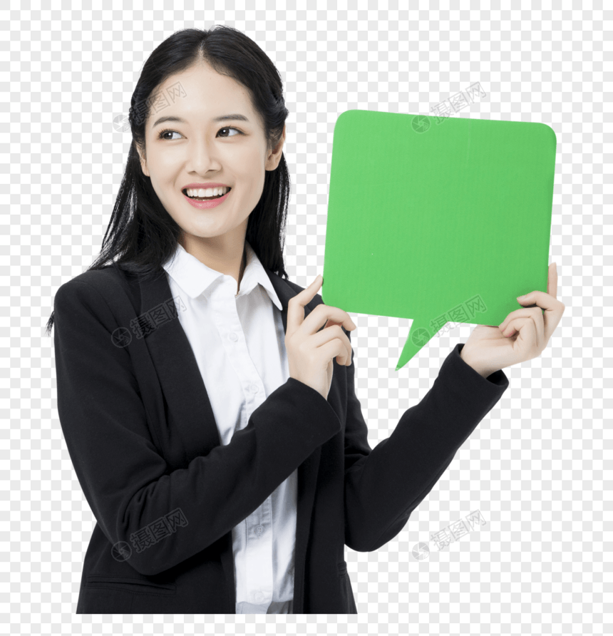 商务女性对话框图片