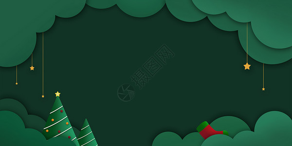 绿色圣诞袜子圣诞节设计图片