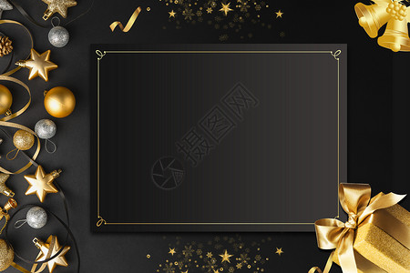 金色铃铛圣诞节设计图片