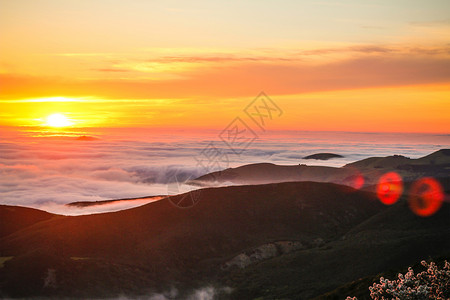 山上晨雾云端设计图片