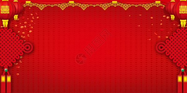 婚礼中式素材中式婚礼背景设计图片