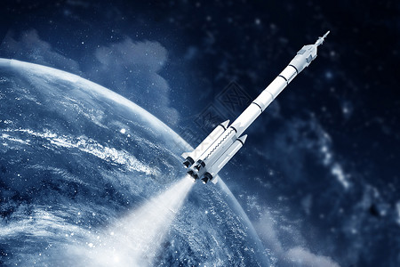 火箭发射行星宇宙飞船高清图片