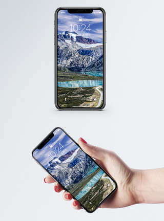 纳木措圣湖西藏风景手机壁纸模板