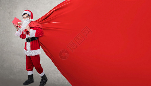 圣诞老人信封创意圣诞背景设计图片