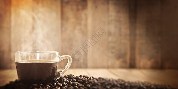 咖啡热气咖啡豆设计图片