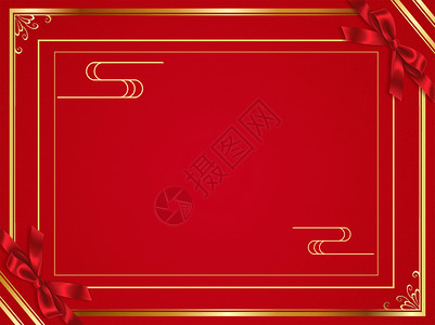 节日问候新年红色喜庆边框设计图片