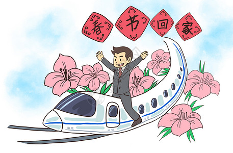 春节回家-高铁火车高清图片素材