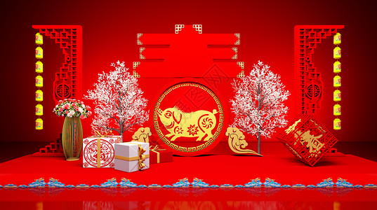 喜庆春节背景图片