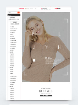 休闲服饰毛衣淘宝详情页模板