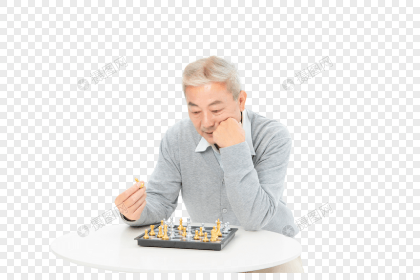 老年人下棋图片