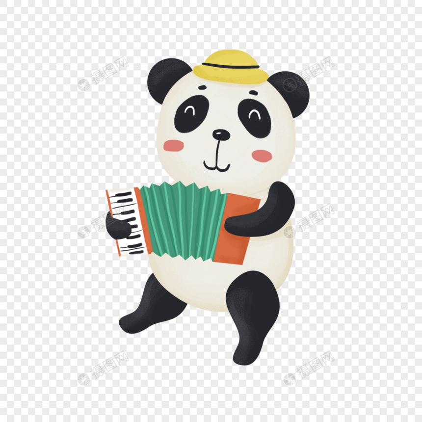 拉手提琴的熊猫图片