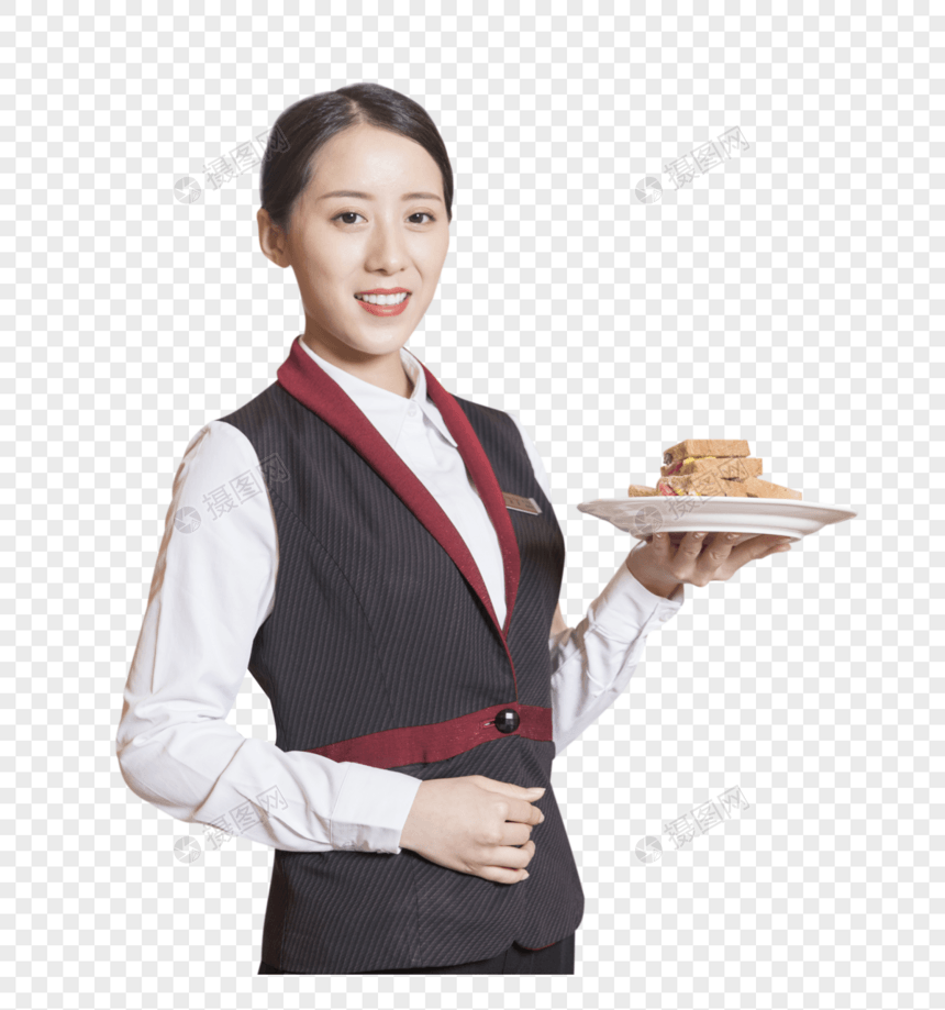 酒店服务员送餐服务图片
