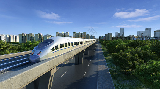 火车模型高铁行驶设计图片
