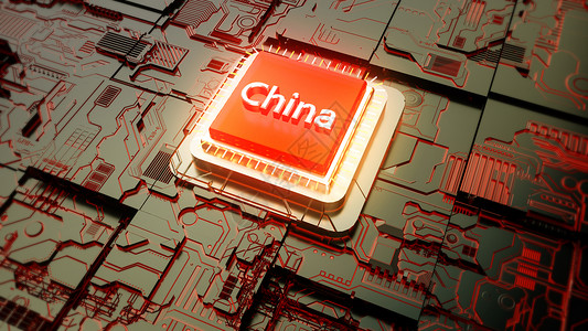 中国素材中国芯片崛起设计图片