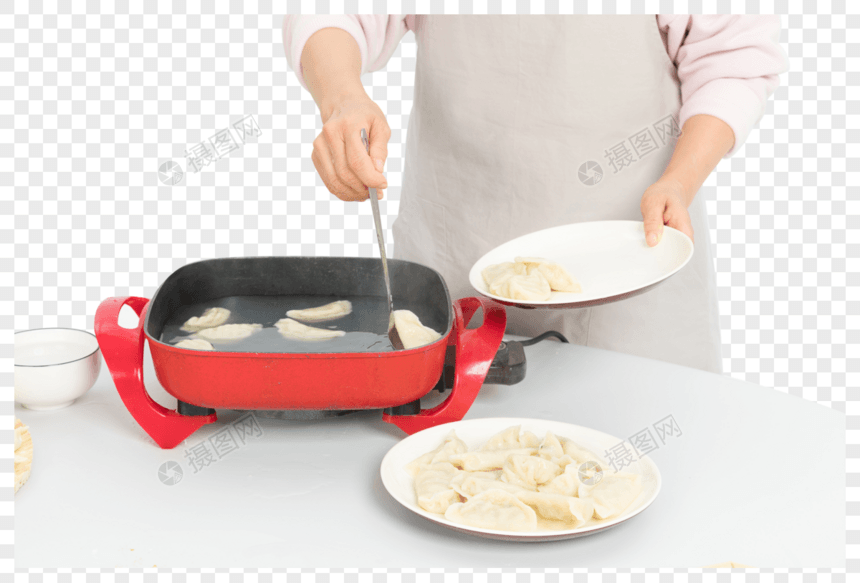 煮饺子图片