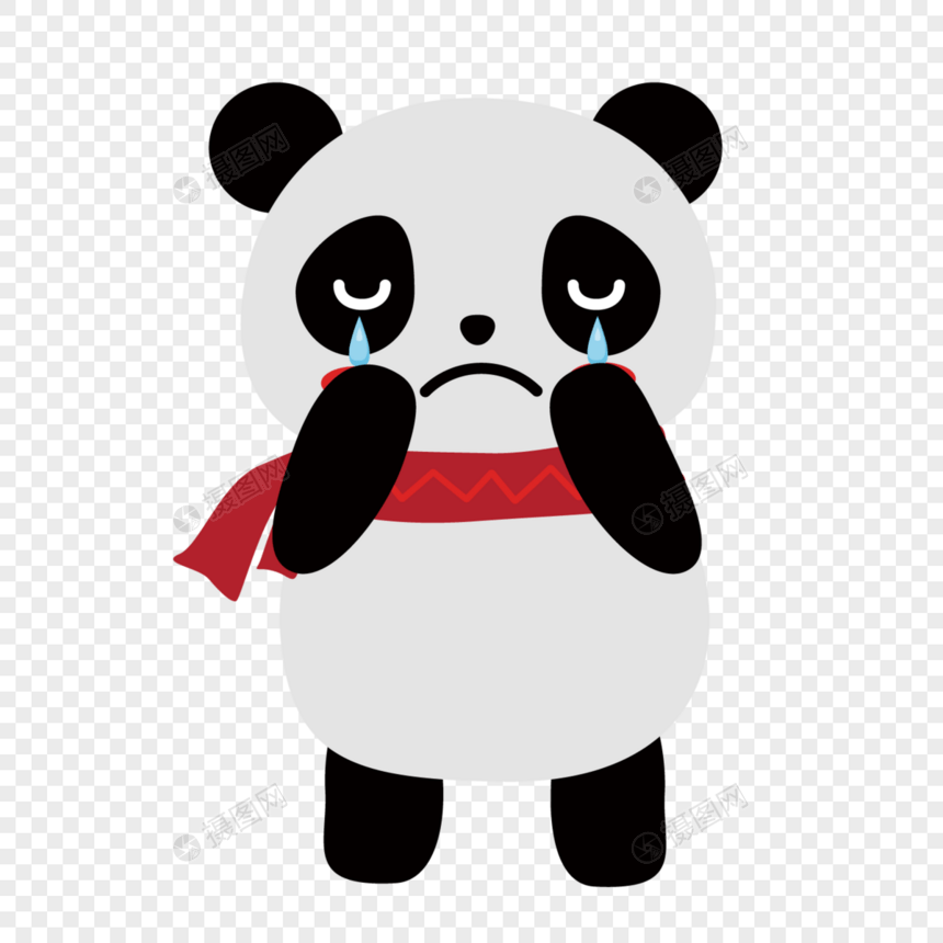 伤心流泪的小熊猫图片