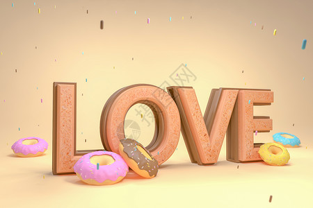 巧克力淋面LOVE设计图片