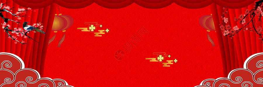 喜庆大红灯笼新年喜庆背景设计图片