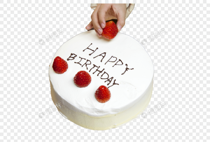 生日拿蛋糕图片