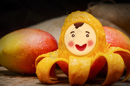 可爱的芒果背景图片