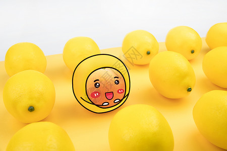 伪装柠檬的桃子背景图片