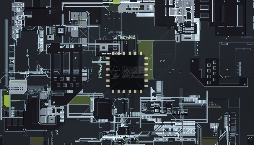 创意芯片空间图片