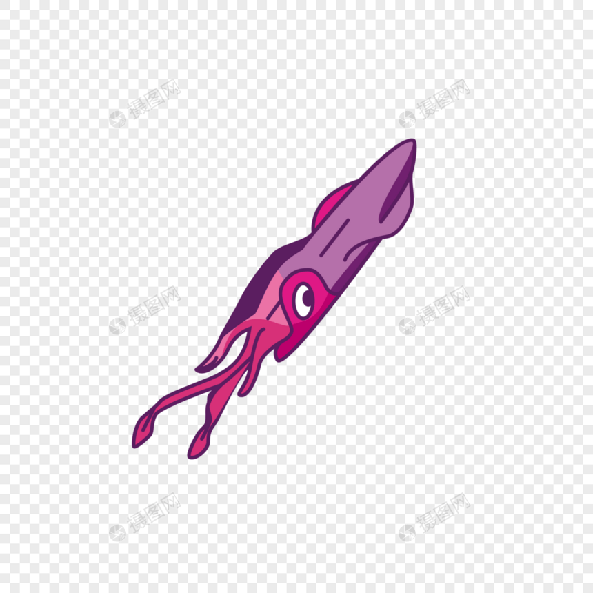 紫色嫩滑鱿鱼图片