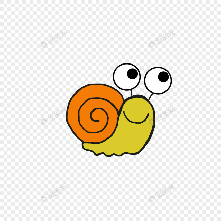 橙色蜗牛图片