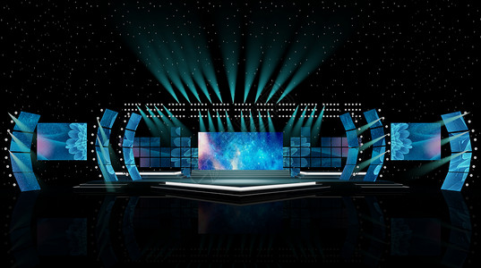舞台空间场景背景图片
