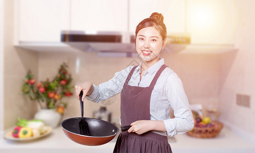 韩国泡菜煎饼做饭的女生设计图片