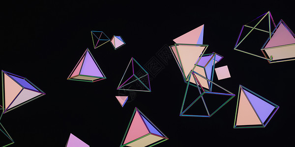 空间三角锥圆盘三角锥高清图片
