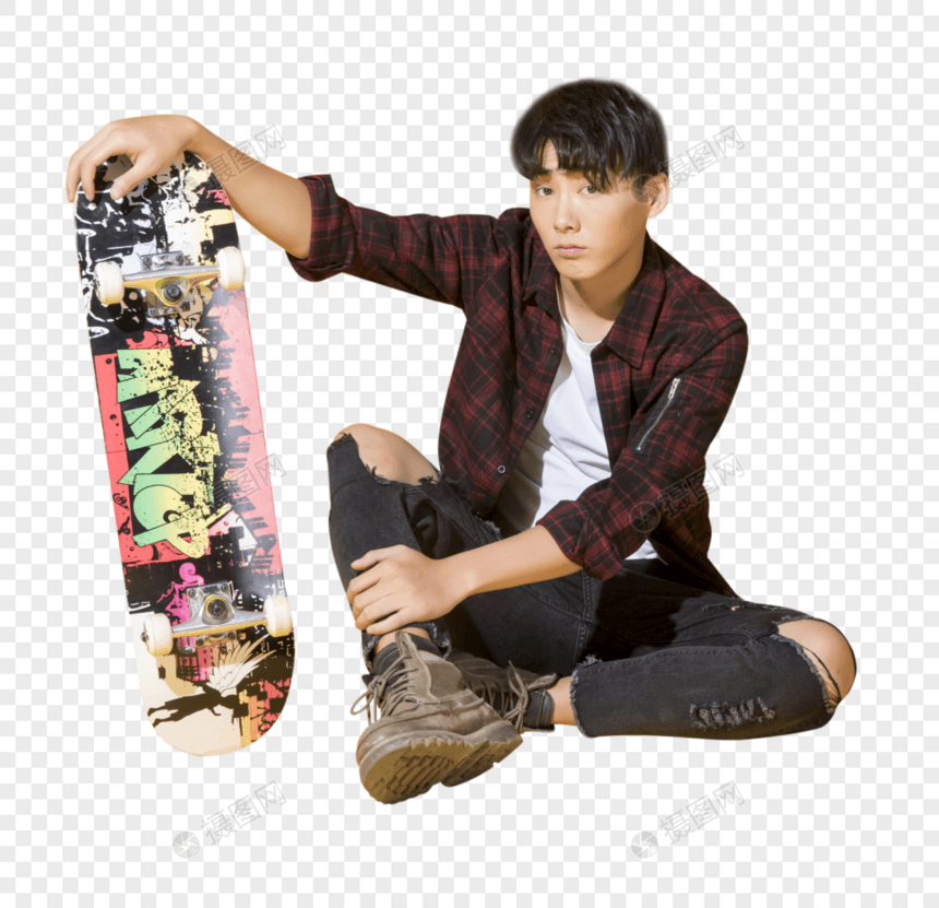 玩滑板的男性图片