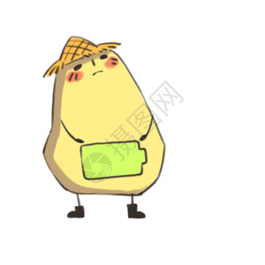 果蔬元气小土豆卡通形象表情gif高清图片