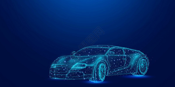 闪亮元素智能汽车科技背景设计图片
