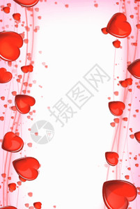 大红色花瓣爱心爱心婚礼庆典h5动态背景高清图片