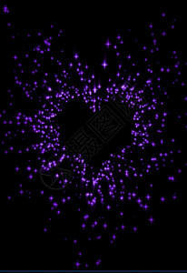 深紫色粒子心形粒子h5动态背景高清图片