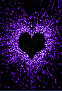 深紫色粒子心形粒子h5动态背景图片