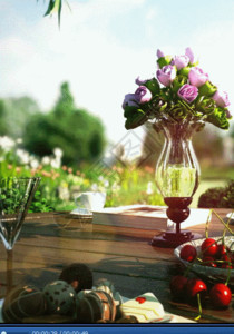 桌水果温馨清晨美景h5动态背景高清图片