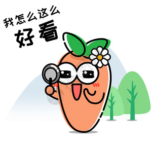 土豆胡萝卜萝卜自恋表情包GIF高清图片